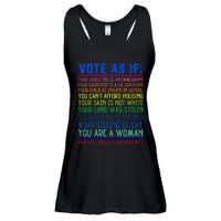 Vote As If Your Life Depends On It Human Rights Ladies Essential Flowy Tank