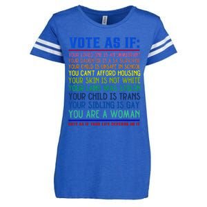 Vote As If Your Life Depends On It Human Rights Enza Ladies Jersey Football T-Shirt