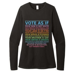 Vote As If Your Skin Is Not White Human's Rights Apparel Womens CVC Long Sleeve Shirt