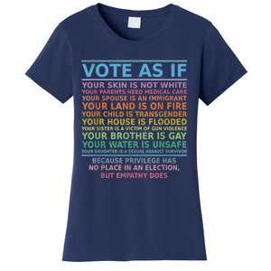 Vote As If Your Skin Is Not White Human's Rights Apparel Women's T-Shirt