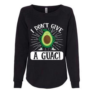 Vegan Avocado I Don’t Give A Guac! Vegetarian Gift Womens California Wash Sweatshirt