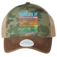 Vote As If Your Skin Is Not White HumanS Rights Legacy Tie Dye Trucker Hat