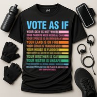 Vote As If Your Skin Is Not White HumanS Rights Cooling Performance Crew T-Shirt
