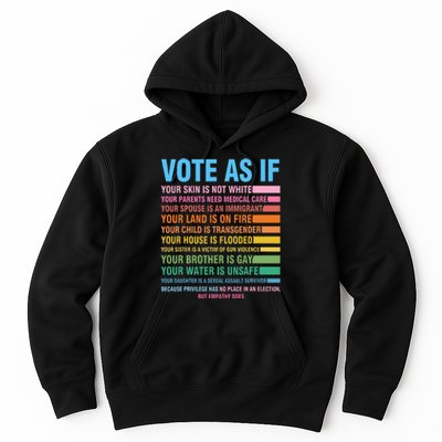 Vote As If Your Skin Is Not White HumanS Rights Hoodie