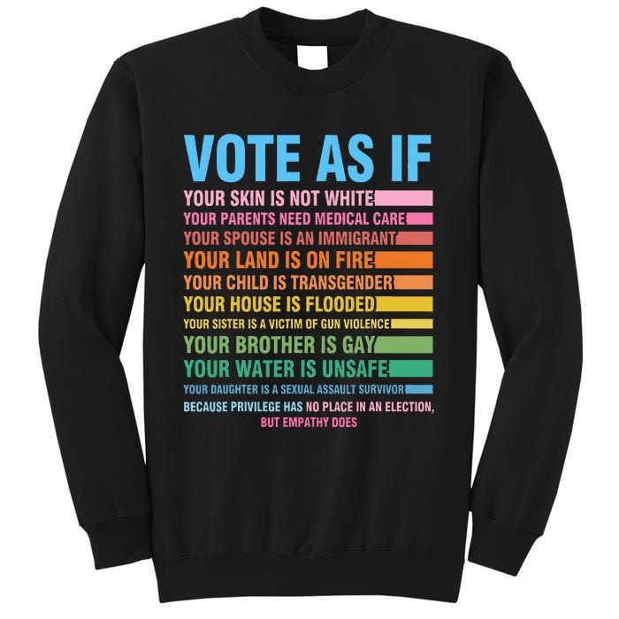 Vote As If Your Skin Is Not White HumanS Rights Sweatshirt