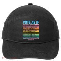 Vote As If Your Skin Is Not White HumanS Rights 7-Panel Snapback Hat