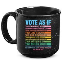 Vote As If Your Skin Is Not White HumanS Rights 15oz Campfire Ceramic Mug