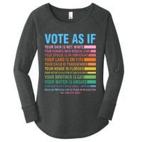 Vote As If Your Skin Is Not White HumanS Rights Women's Perfect Tri Tunic Long Sleeve Shirt