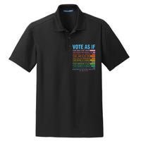 Vote As If Your Skin Is Not White HumanS Rights Dry Zone Grid Polo