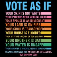 Vote As If Your Skin Is Not White HumanS Rights 16 in Basic Backpack