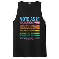 Vote As If Your Skin Is Not White HumanS Rights PosiCharge Competitor Tank