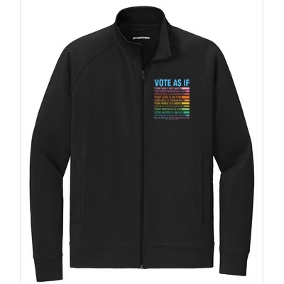 Vote As If Your Skin Is Not White HumanS Rights Stretch Full-Zip Cadet Jacket