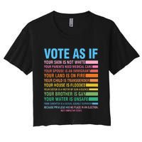 Vote As If Your Skin Is Not White HumanS Rights Women's Crop Top Tee