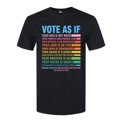 Vote As If Your Skin Is Not White HumanS Rights Softstyle CVC T-Shirt