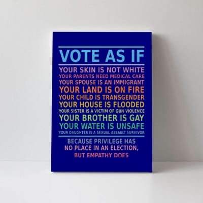 Vote As If Your Skin Is Not White HumanS Rights Canvas