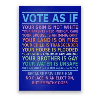 Vote As If Your Skin Is Not White HumanS Rights Poster