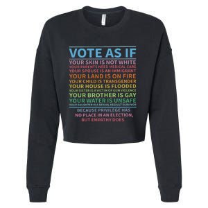 Vote As If Human Rights Lgbt Rights Cropped Pullover Crew