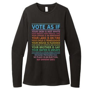 Vote As If Your Skin Is Not White HumanS Rights Apparel Womens CVC Long Sleeve Shirt