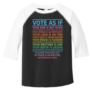 Vote As If Your Skin Is Not White HumanS Rights Apparel Toddler Fine Jersey T-Shirt