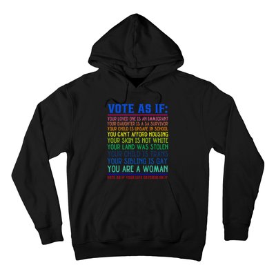 Vote As If Your Life Depends On It Human Rights Hoodie