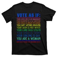 Vote As If Your Life Depends On It Human Rights T-Shirt