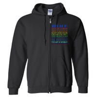 Vote As If Your Life Depends On It Human Rights Full Zip Hoodie