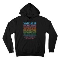 Vote As If Your Skin Is Not White HumanS Rights Apparel Hoodie