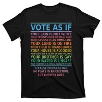 Vote As If Your Skin Is Not White HumanS Rights Apparel T-Shirt