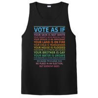 Vote As If Your Skin Is Not White HumanS Rights Apparel PosiCharge Competitor Tank