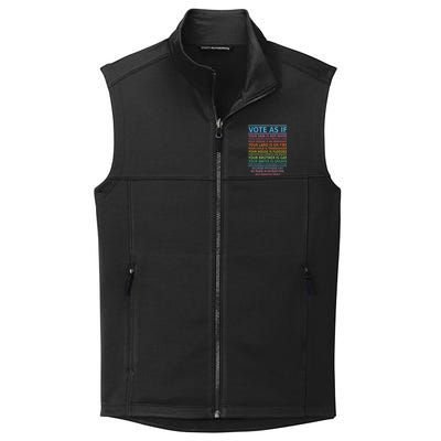 Vote As If Your Skin Is Not White HumanS Rights Apparel Collective Smooth Fleece Vest