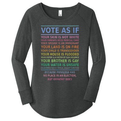 Vote As If Your Skin Is Not White HumanS Rights Apparel Gift Women's Perfect Tri Tunic Long Sleeve Shirt