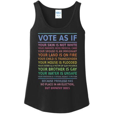 Vote As If Your Skin Is Not White HumanS Rights Apparel Gift Ladies Essential Tank