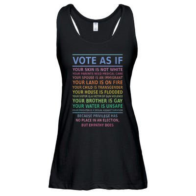 Vote As If Your Skin Is Not White HumanS Rights Apparel Gift Ladies Essential Flowy Tank