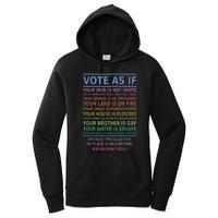 Vote As If Your Skin Is Not White HumanS Rights Apparel Gift Women's Pullover Hoodie