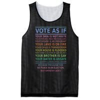 Vote As If Your Skin Is Not White HumanS Rights Apparel Gift Mesh Reversible Basketball Jersey Tank