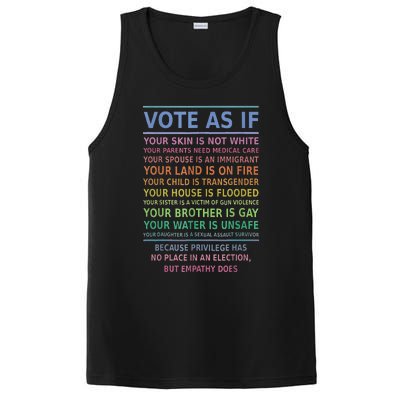 Vote As If Your Skin Is Not White HumanS Rights Apparel Gift PosiCharge Competitor Tank