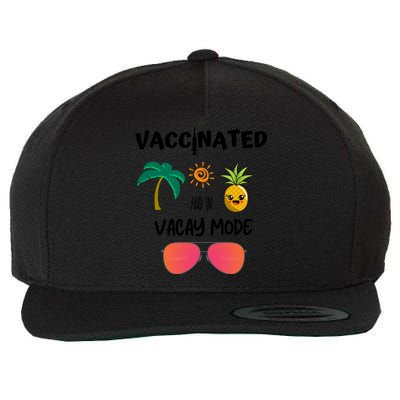 Vaccinated And In Vacay Mode Cute Gift Wool Snapback Cap