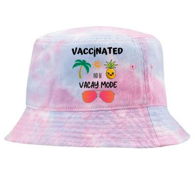 Vaccinated And In Vacay Mode Cute Gift Tie-Dyed Bucket Hat