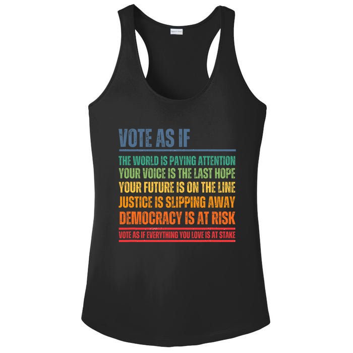 Vote As If Ladies PosiCharge Competitor Racerback Tank