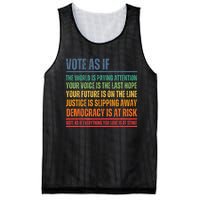 Vote As If Mesh Reversible Basketball Jersey Tank