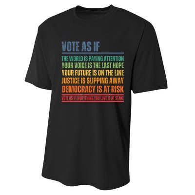 Vote As If Performance Sprint T-Shirt