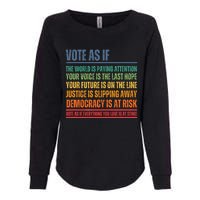 Vote As If Womens California Wash Sweatshirt