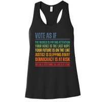 Vote As If Women's Racerback Tank