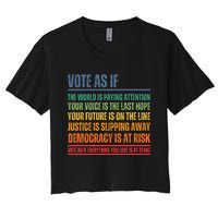 Vote As If Women's Crop Top Tee