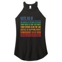 Vote As If Women's Perfect Tri Rocker Tank