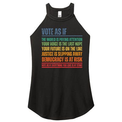 Vote As If Women's Perfect Tri Rocker Tank