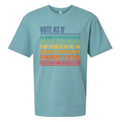 Vote As If Sueded Cloud Jersey T-Shirt