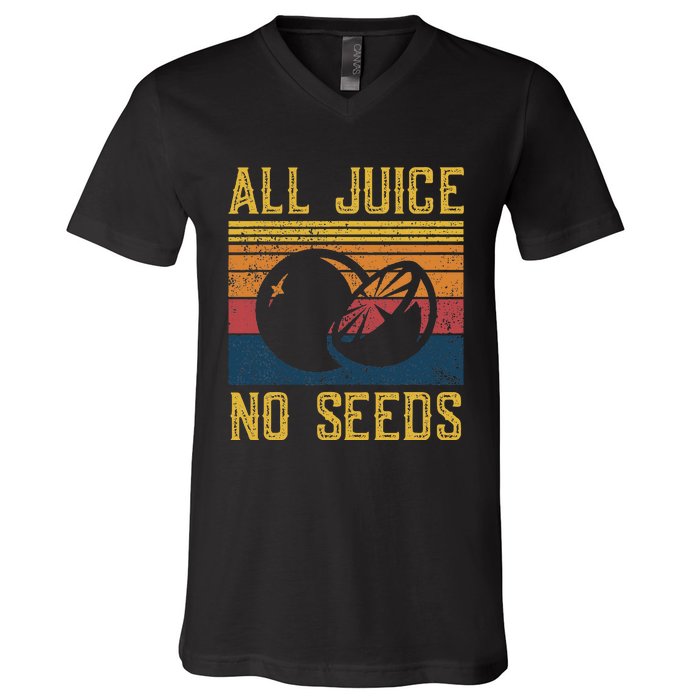 Vasectomy All Juice No Seed V-Neck T-Shirt