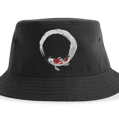 Vintage Asian Japanese Koi Carp Nishikigoi Koi Fish Sustainable Bucket Hat