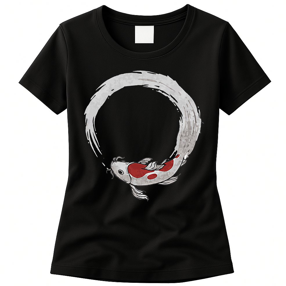 Vintage Asian Japanese Koi Carp Nishikigoi Koi Fish Womens T-Shirt